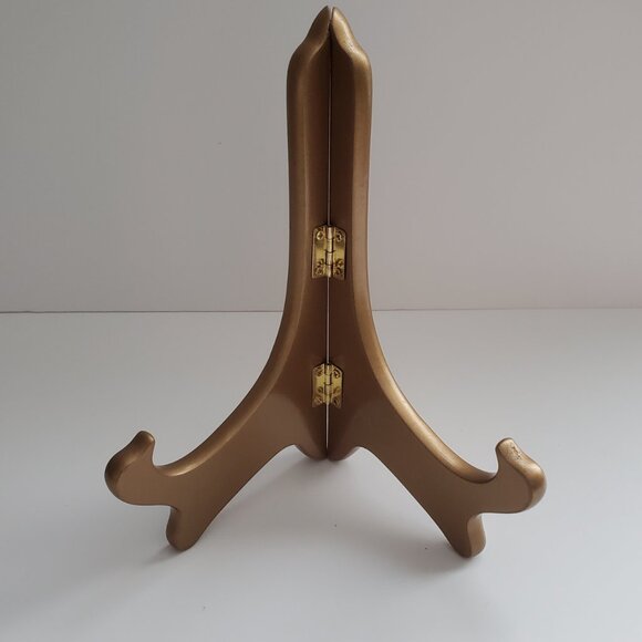 MCM 70s Antiqued Floral Melamine Tray Florentine Design Gold Painted Ornate Trim - Picture 6 of 7